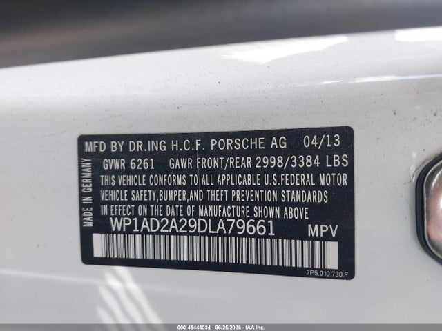 Продажа на аукционе авто 2013 Porsche Cayenne Gts, vin: WP1AD2A29DLA79661, номер лота: 45444034