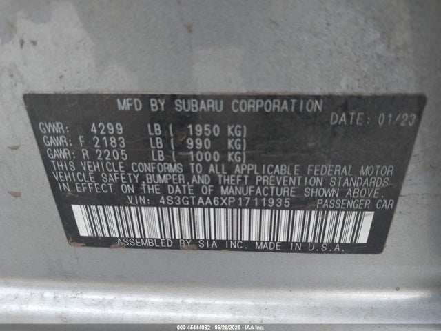 Subaru Impreza Base 5-door 2023 4S3GTAA6XP1711935 Image 9