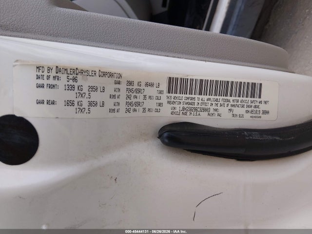 Aukcja sprzedaży 2006 Jeep Commander Limited, vin: 1J8HG58296C328003, numer aukcji: 45444131