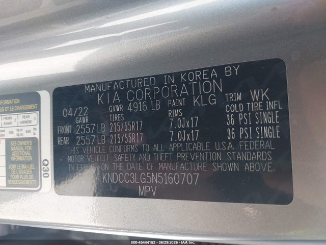 KIA Niro Ev S 2022 KNDCC3LG5N5160707 Image 9
