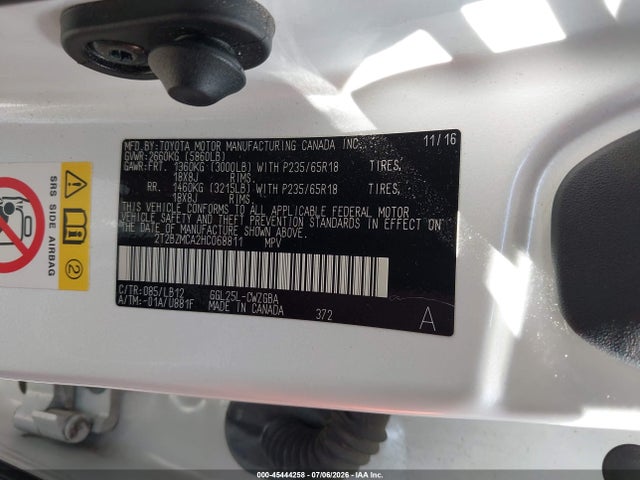 45444258 :رقم المزاد ، 2T2BZMCA2HC068811 vin ، 2017 Lexus Rx 350 مزاد بيع