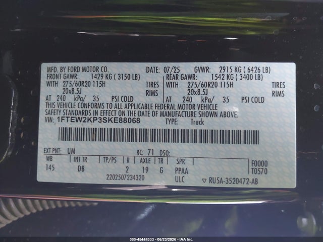 Ford F-150 Stx 2025 1FTEW2KP3SKE88068 Image 9