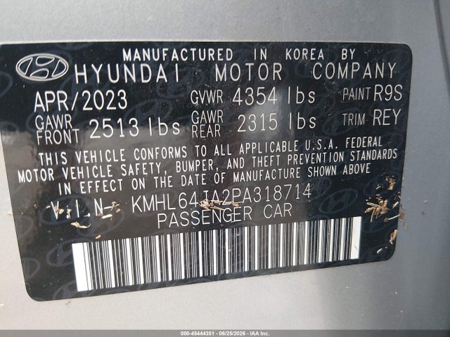 KMHL64JA2PA318714 Hyundai SONATA SEL