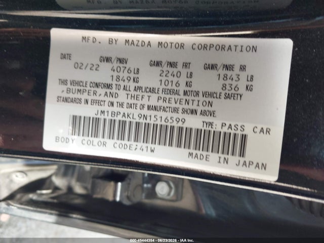 Mazda Mazda3 Select 2022 JM1BPAKL9N1516599 Image 9