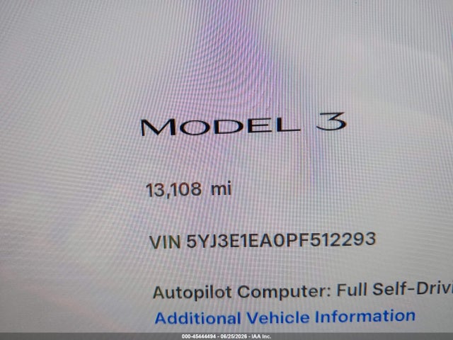 Tesla Model 3 Rear-wheel Drive 2023 5YJ3E1EA0PF512293 Image 15