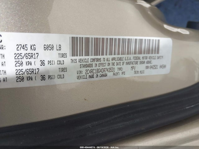 Aukcja sprzedaży 2013 Chrysler Town & Country Touring, vin: 2C4RC1BG4DR743531, numer aukcji: 45444574