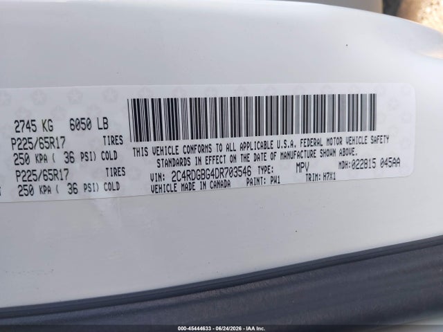 Продаж на аукціоні авто 2013 Dodge Grand Caravan Se, vin: 2C4RDGBG4DR703546, номер лоту: 45444633