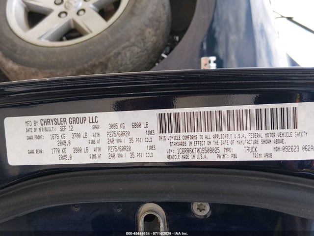 45444634 :رقم المزاد ، 1C6RR6KT0DS508025 vin ، 2013 Ram 1500 Express مزاد بيع