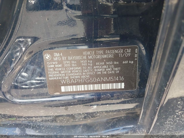Продажа на аукционе авто 2010 Bmw 328i, vin: WBAPH7G50ANM51416, номер лота: 45444762