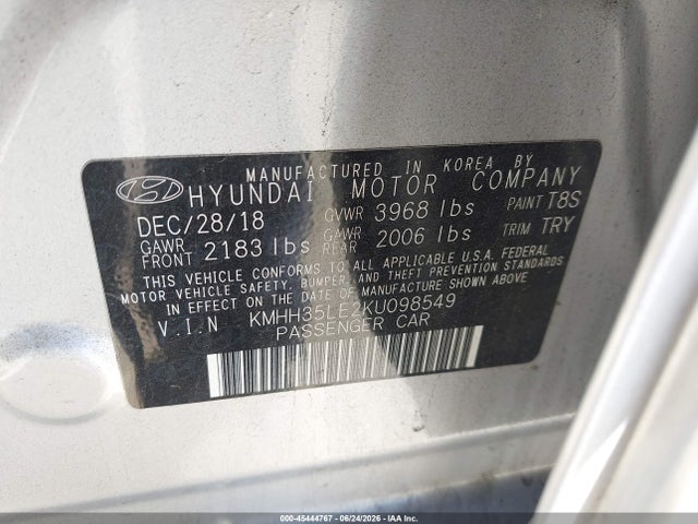 Hyundai ELANTRA GT 2019 KMHH35LE2KU098549 Image 9