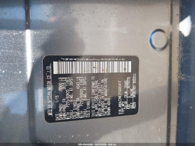 2015 Infiniti Qx80 მანქანა იყიდება აუქციონზე, vin: JN8AZ2NE2F9083417, აუქციონის ნომერი: 45444885