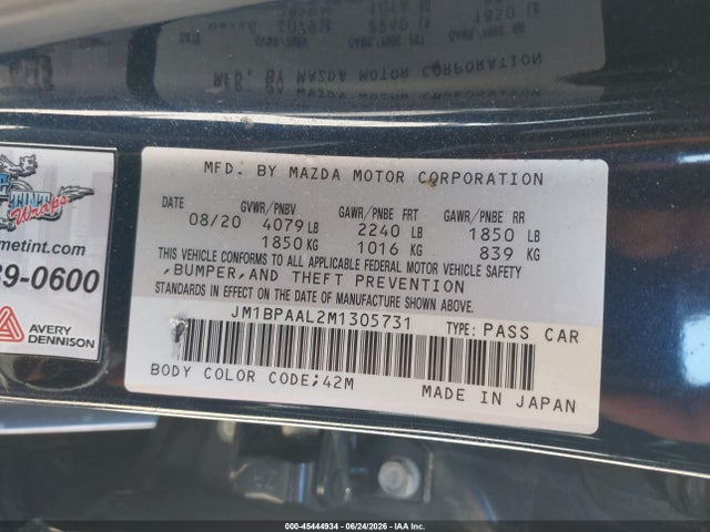 Mazda Mazda3 2.5 S 2021 JM1BPAAL2M1305731 Image 9