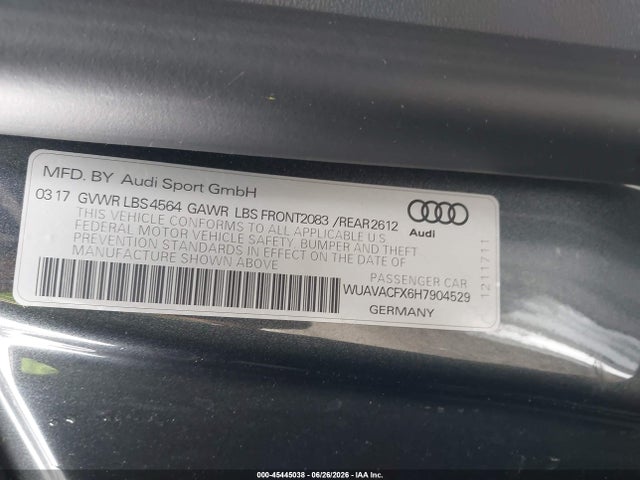 Audi R8 Spyder V10 2017 WUAVACFX6H7904529 Image 9