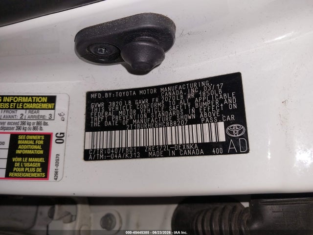 2T1BURHE6HC888207 Toyota COROLLA LE