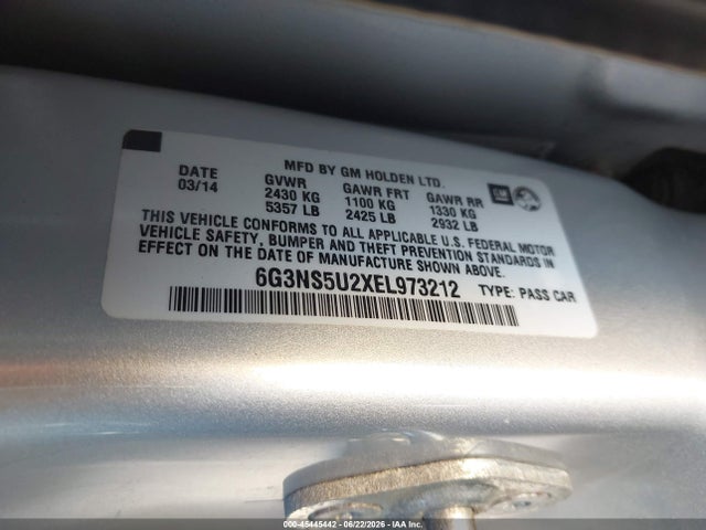 6G3NS5U2XEL973212 Chevrolet Caprice Police