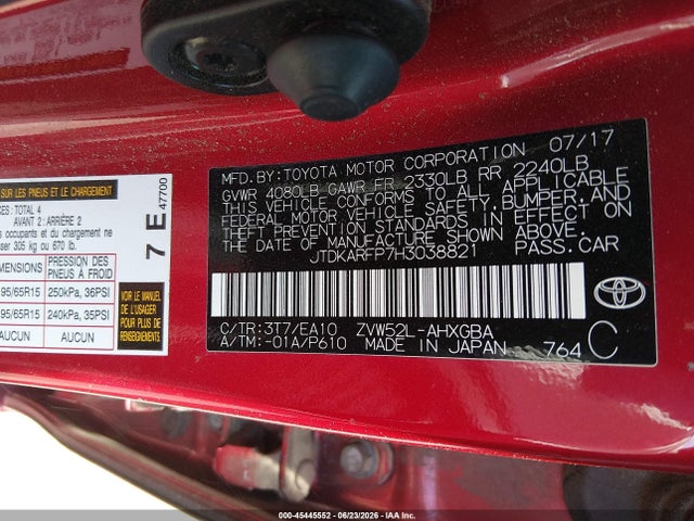 JTDKARFP7H3038821 Toyota Prius Prime Premium