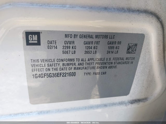 Buick Lacrosse Premium Ii Group 2014 1G4GF5G36EF221600 Image 9