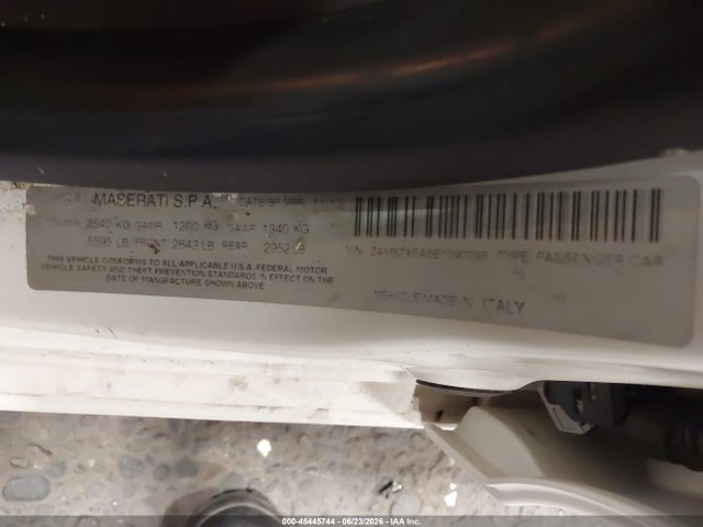Aukcja sprzedaży 2014 Maserati Ghibli, vin: ZAM57XSA5E1090095, numer aukcji: 45445744