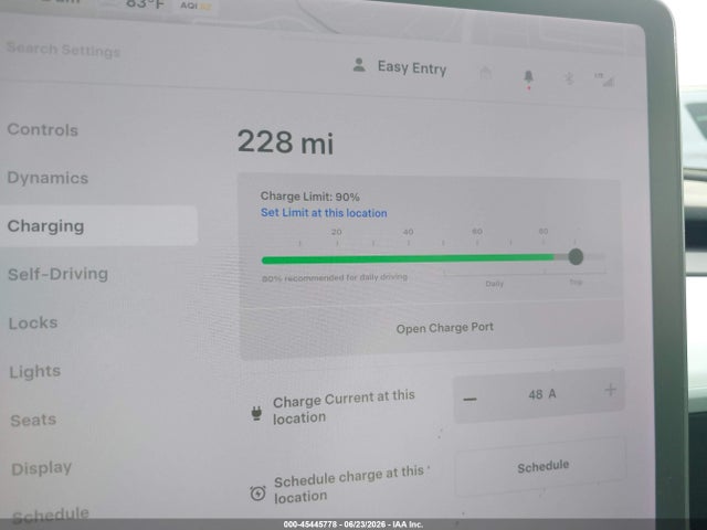45445778 :رقم المزاد ، 5YJYGDEE0MF183630 vin ، 2021 Tesla Model Y Long Range Dual Motor All-wheel Drive مزاد بيع