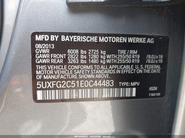 Продажа на аукционе авто 2014 Bmw X6 Xdrive35i, vin: 5UXFG2C51E0C44483, номер лота: 45445822