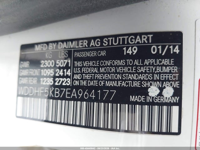 Продаж на аукціоні авто 2014 Mercedes-benz E 350, vin: WDDHF5KB7EA964177, номер лоту: 45445842