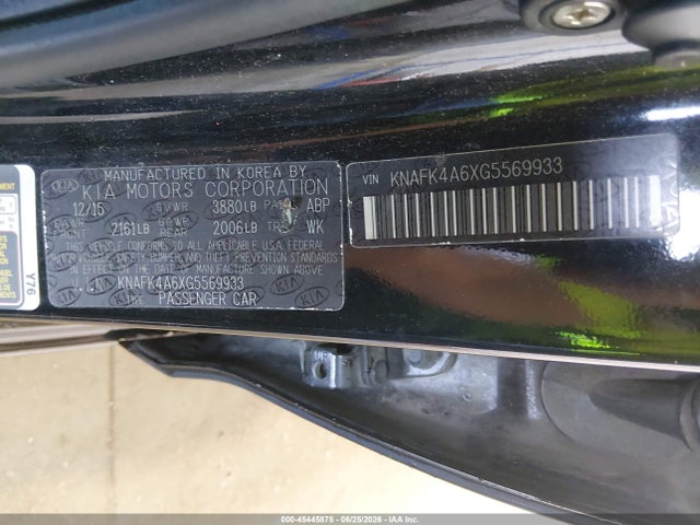 Auction sale of the 2016 Kia Forte Lx, vin: KNAFK4A6XG5569933, lot number: 45445875