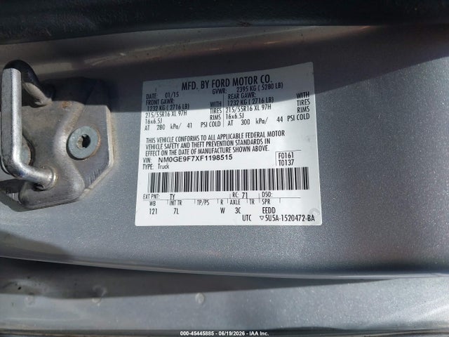 Ford Transit Connect Xlt 2015 NM0GE9F7XF1198515 Image 9