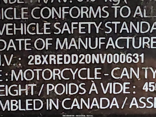 2BXREDD20NV000631 Can-Am Spyder Roadster F3-t/f3 Limited