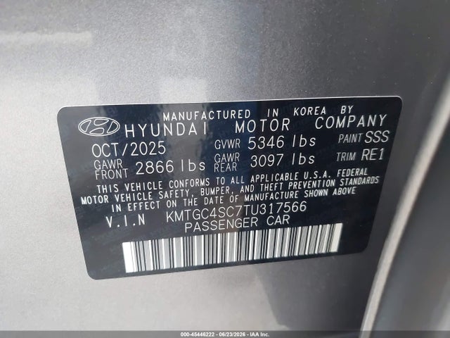 Продажа на аукционе авто 2026 Genesis G80 2.5t Sport Prestige Awd, vin: KMTGC4SC7TU317566, номер лота: 45446222