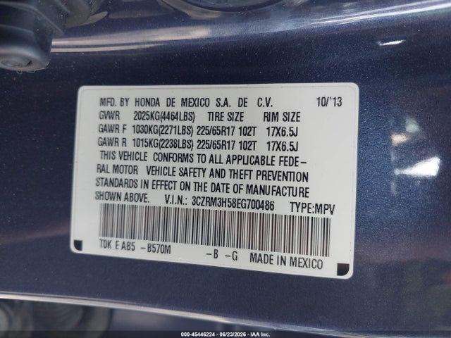 Honda CR-V EX 2014 3CZRM3H58EG700486 Image 9