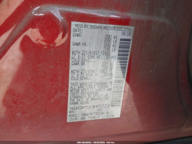 Nissan ROGUE SV 2018 5N1AT2MT2JC847772 Image 9