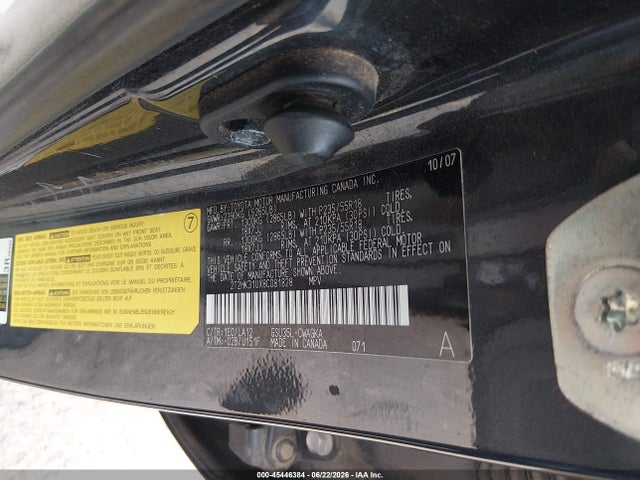 45446384 :رقم المزاد ، 2T2HK31UX8C081828 vin ، 2008 Lexus Rx 350 مزاد بيع