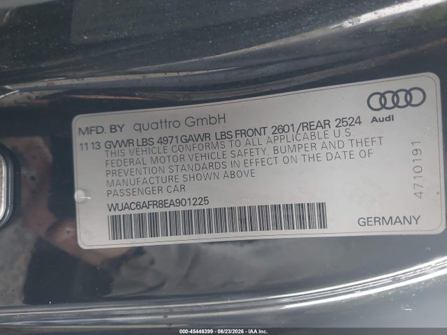 Продажа на аукционе авто 2014 Audi Rs 5 4.2, vin: WUAC6AFR8EA901225, номер лота: 45446399