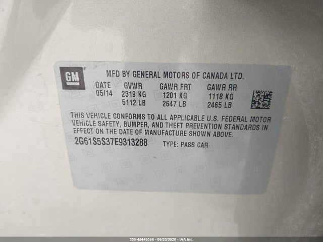 Cadillac Xts Platinum 2014 2G61S5S37E9313288 Image 9