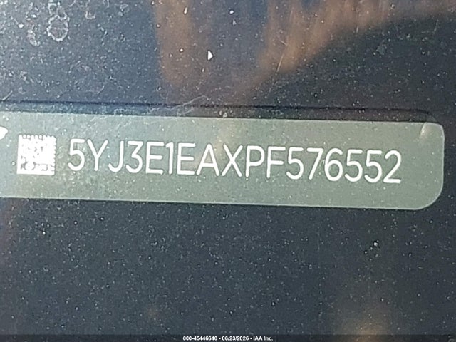 Продажа на аукционе авто 2023 Tesla Model 3 Rear-wheel Drive, vin: 5YJ3E1EAXPF576552, номер лота: 45446640