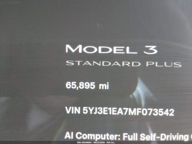 Продаж на аукціоні авто 2021 Tesla Model 3 Standard Range Plus Rear-wheel Drive, vin: 5YJ3E1EA7MF073542, номер лоту: 45446694