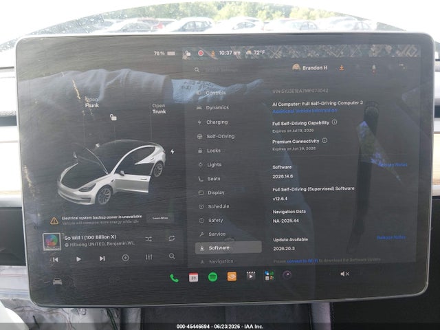 Продаж на аукціоні авто 2021 Tesla Model 3 Standard Range Plus Rear-wheel Drive, vin: 5YJ3E1EA7MF073542, номер лоту: 45446694