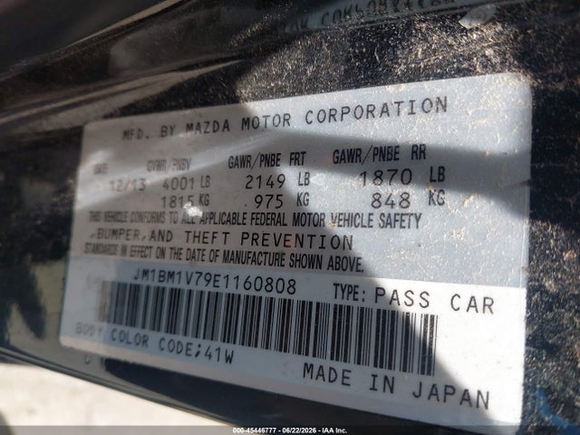 Продаж на аукціоні авто 2014 Mazda Mazda3 I Touring, vin: JM1BM1V79E1160808, номер лоту: 45446777