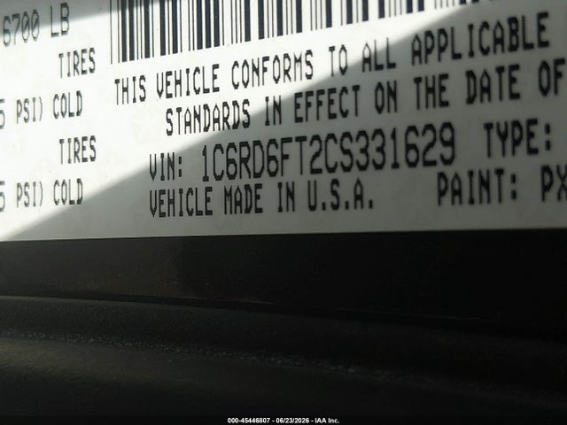 Продаж на аукціоні авто 2012 Ram 1500 Express, vin: 1C6RD6FT2CS331629, номер лоту: 45446807