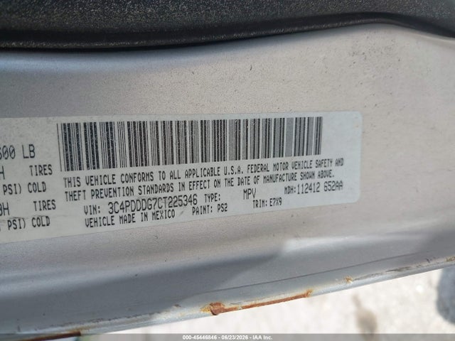 45446846 :رقم المزاد ، 3C4PDDDG7CT225346 vin ، 2012 Dodge Journey Crew مزاد بيع