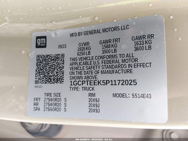 1GCPTEEK5P1172025 Chevrolet Colorado 4wd Short Box Trail Boss