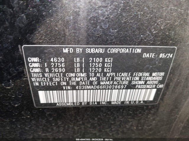 Subaru Legacy Premium 2024 4S3BWAD66R3028697 Image 9