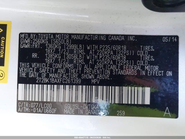Lexus RX 350 2015 2T2BK1BAXFC261399 Image 9