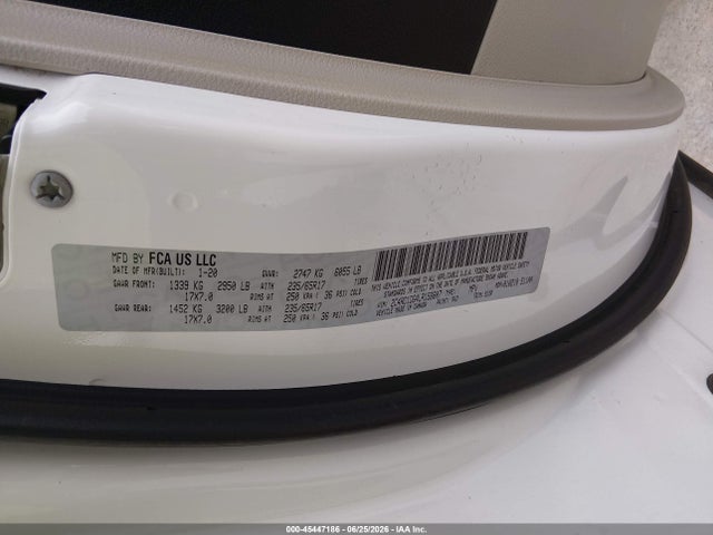 Auction sale of the 2020 Chrysler Voyager Lxi, vin: 2C4RC1DG4LR156807, lot number: 45447186