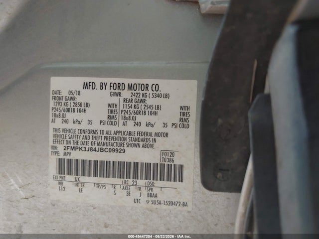 2FMPK3J84JBC09929 Ford EDGE SEL