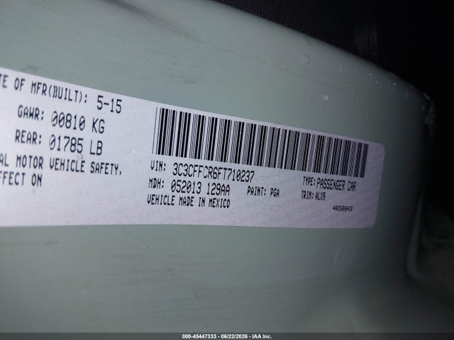 3C3CFFCR6FT710237 Fiat 500 LOUNGE