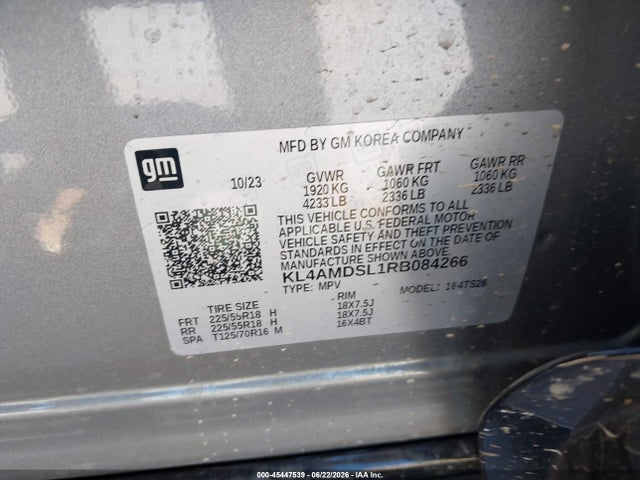 Aukcja sprzedaży 2024 Buick Encore Gx Sport Touring Fwd, vin: KL4AMDSL1RB084266, numer aukcji: 45447539