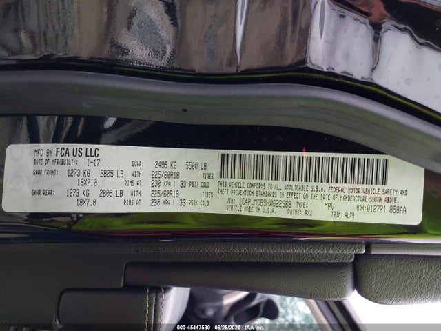 1C4PJMDB9HW622569 Jeep Cherokee Limited 4x4
