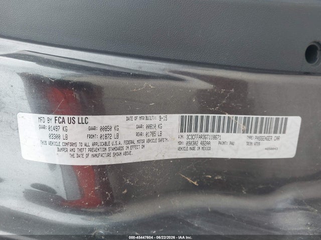 Продажа на аукционе авто 2016 Fiat 500 Pop, vin: 3C3CFFAR3GT118671, номер лота: 45447604