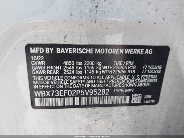 Продажа на аукционе авто 2023 Bmw X1 Xdrive28i, vin: WBX73EF02P5V95282, номер лота: 45447627